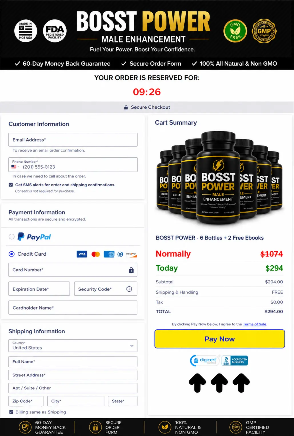 bosst power order slip